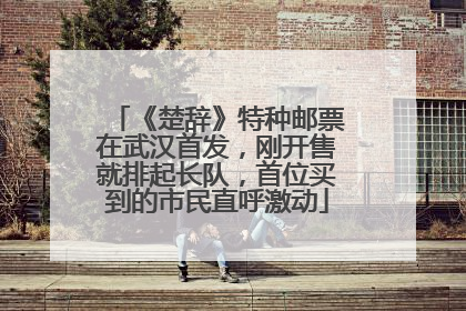 《楚辞》特种邮票在武汉首发，刚开售就排起长队，首位买到的市民直呼激动