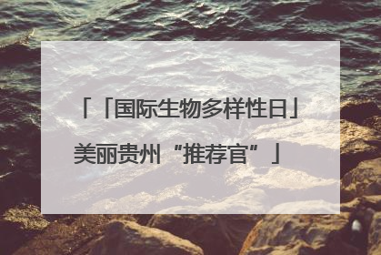 「国际生物多样性日」美丽贵州“推荐官”