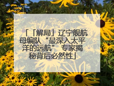 「解局」辽宁舰航母编队“最深入太平洋的远航” 专家揭秘背后必然性