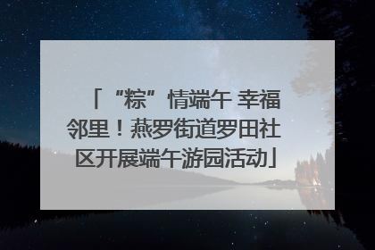 “粽”情端午 幸福邻里！燕罗街道罗田社区开展端午游园活动
