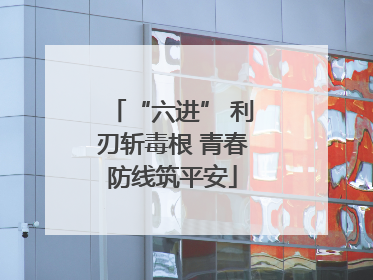 “六进” 利刃斩毒根 青春防线筑平安
