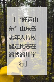 “好运山东”山东省老年人持杖健走比赛在淄博淄川举行