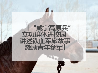 “威宁高原兵”立功群体进校园 讲述铁血军旅故事激励青年参军