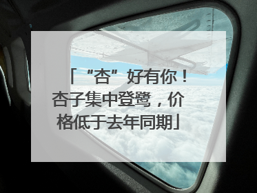 “杏”好有你！杏子集中登鹭，价格低于去年同期