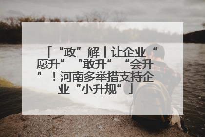 “政”解丨让企业“愿升”“敢升”“会升”！河南多举措支持企业“小升规”