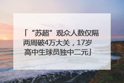 “苏超”观众人数仅隔两周破4万大关，17岁高中生球员独中二元