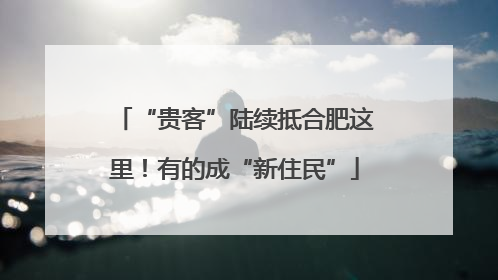 “贵客”陆续抵合肥这里！有的成“新住民”