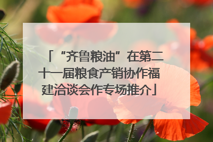 “齐鲁粮油”在第二十一届粮食产销协作福建洽谈会作专场推介