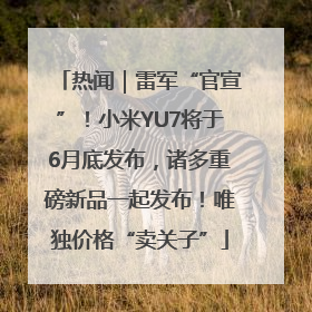 热闻｜雷军“官宣”！小米YU7将于6月底发布，诸多重磅新品一起发布！唯独价格“卖关子”