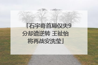 石宇奇首局仅失9分却遭逆转 王祉怡将再战安洗莹