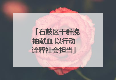 石鼓区干群挽袖献血 以行动诠释社会担当