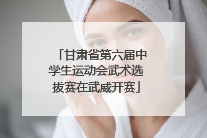 甘肃省第六届中学生运动会武术选拔赛在武威开赛