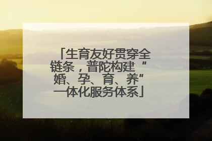 生育友好贯穿全链条，普陀构建“婚、孕、育、养”一体化服务体系