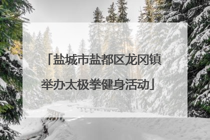 盐城市盐都区龙冈镇举办太极拳健身活动