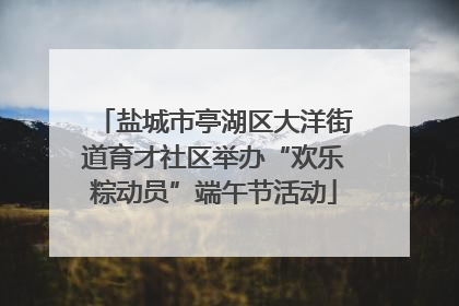 盐城市亭湖区大洋街道育才社区举办“欢乐粽动员”端午节活动