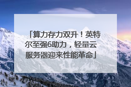 算力存力双升！英特尔至强6助力，轻量云服务器迎来性能革命