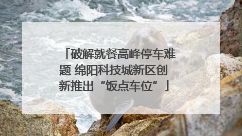 破解就餐高峰停车难题 绵阳科技城新区创新推出“饭点车位”