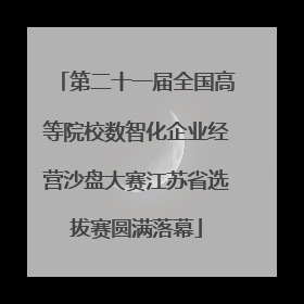 第二十一届全国高等院校数智化企业经营沙盘大赛江苏省选拔赛圆满落幕