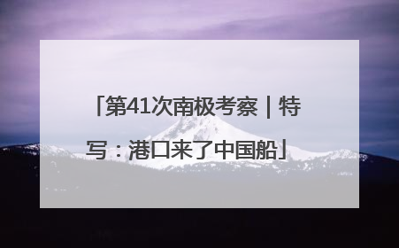 第41次南极考察｜特写：港口来了中国船