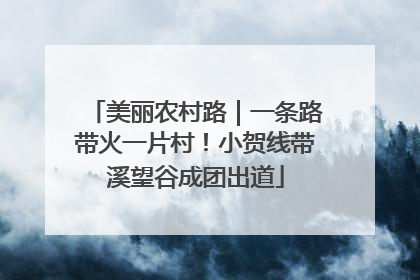 美丽农村路｜一条路带火一片村！小贺线带溪望谷成团出道