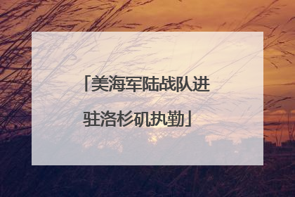 美海军陆战队进驻洛杉矶执勤
