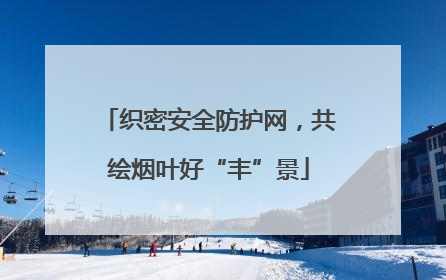 织密安全防护网，共绘烟叶好“丰”景