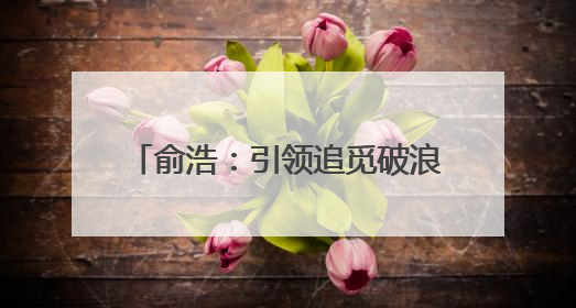 俞浩：引领追觅破浪前行的科技领航者