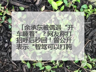 余承东被偶遇“开车睡着”？网友称打招呼后秒回！曾公开表示“智驾可以打盹”引争议