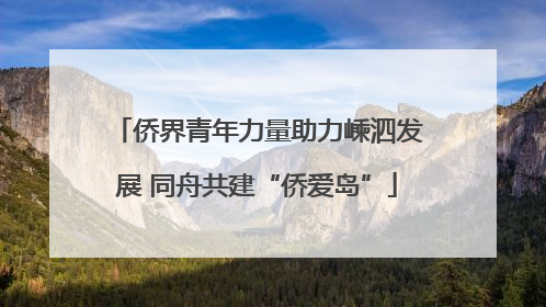 侨界青年力量助力嵊泗发展 同舟共建“侨爱岛”