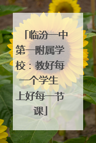 临汾一中第一附属学校：教好每一个学生 上好每一节课