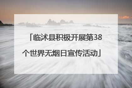 临沭县积极开展第38个世界无烟日宣传活动