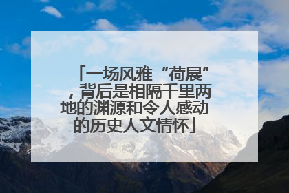 一场风雅“荷展”，背后是相隔千里两地的渊源和令人感动的历史人文情怀