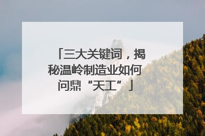 三大关键词，揭秘温岭制造业如何问鼎“天工”