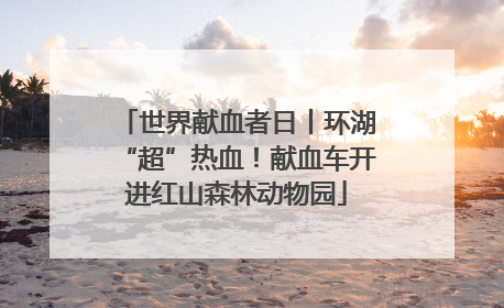 世界献血者日丨环湖“超”热血！献血车开进红山森林动物园