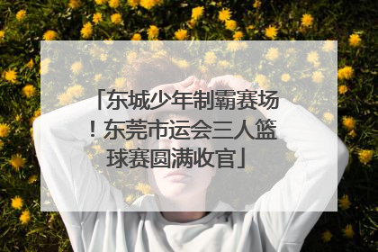 东城少年制霸赛场！东莞市运会三人篮球赛圆满收官