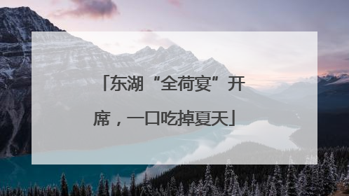 东湖“全荷宴”开席，一口吃掉夏天