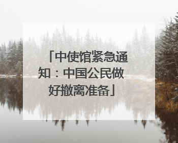 中使馆紧急通知：中国公民做好撤离准备