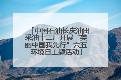 中国石油长庆油田采油十二厂开展“美丽中国我先行”六五环境日主题活动