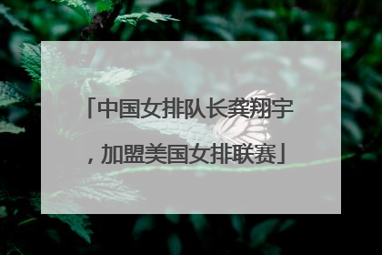 中国女排队长龚翔宇，加盟美国女排联赛