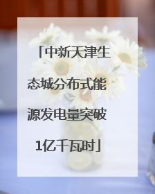 中新天津生态城分布式能源发电量突破1亿千瓦时