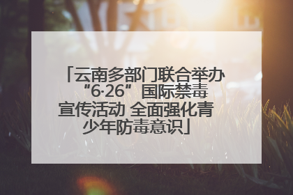 云南多部门联合举办“6·26”国际禁毒宣传活动 全面强化青少年防毒意识