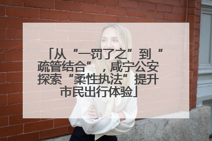 从“一罚了之”到“疏管结合”，咸宁公安探索“柔性执法”提升市民出行体验