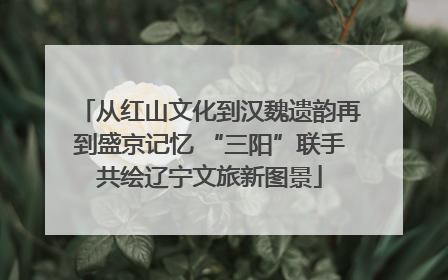 从红山文化到汉魏遗韵再到盛京记忆 “三阳”联手共绘辽宁文旅新图景