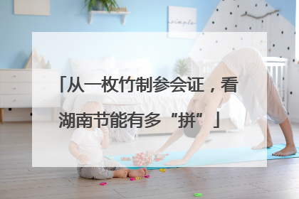 从一枚竹制参会证，看湖南节能有多“拼”