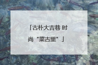 古朴大吉巷 时尚“菜古里”