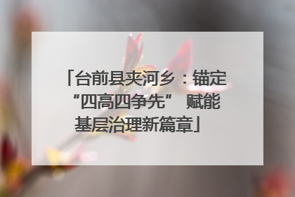 台前县夹河乡：锚定“四高四争先” 赋能基层治理新篇章