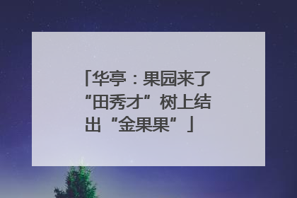 华亭：果园来了“田秀才”树上结出“金果果”
