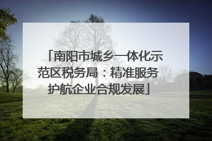 南阳市城乡一体化示范区税务局：精准服务护航企业合规发展