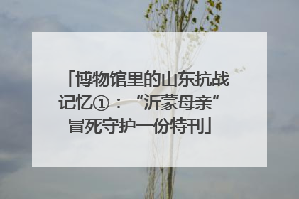 博物馆里的山东抗战记忆①：“沂蒙母亲”冒死守护一份特刊