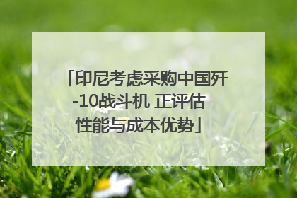 印尼考虑采购中国歼-10战斗机 正评估性能与成本优势